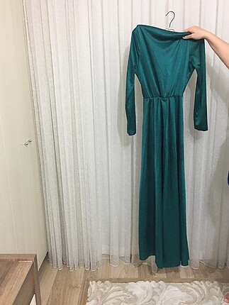 Tasarımcı Yeşil abiye elbise.