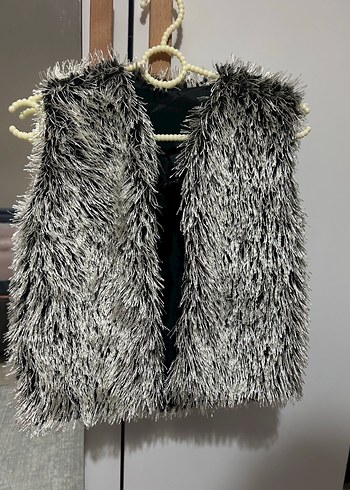 Gri Suni Kürklü çocuk yelek - Görsel 2