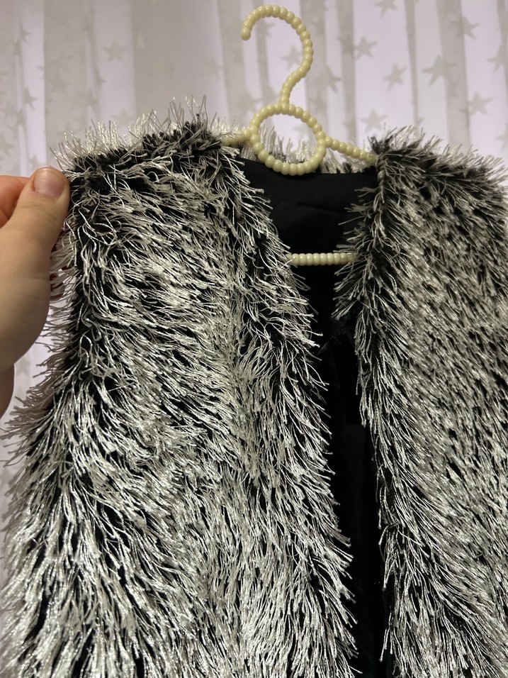 Gri Suni Kürklü çocuk yelek - Görsel 4