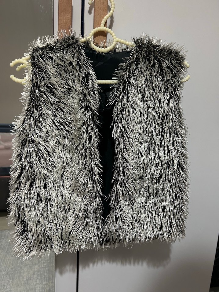 Gri Suni Kürklü çocuk yelek - Görsel 2