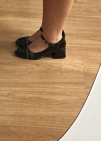 37 Beden siyah Renk kalın topuklu ayakkabı