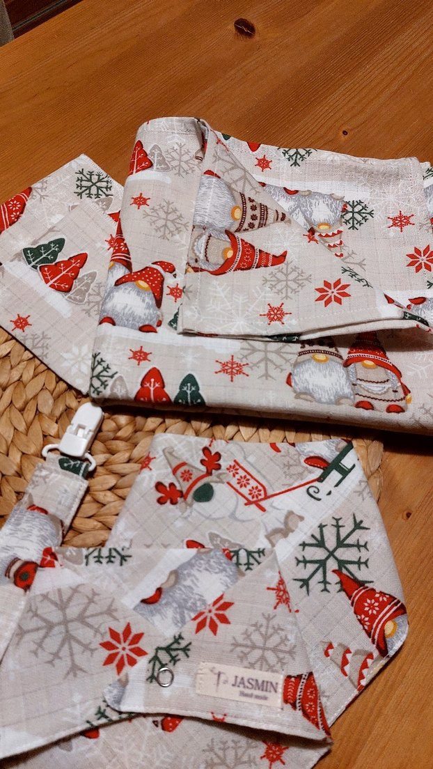 Bebek Önlüğü ve Aksesuar Seti, Desenli Gri - Görsel 3