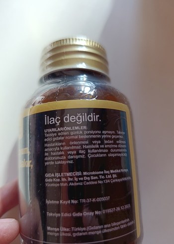 Diğer Microbiome Kalsiyum ve Vitamin İçeren Takviye