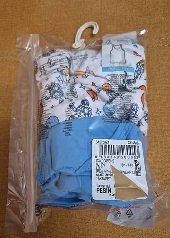 Çocuk için 2'li Mavi Atlet Seti - Görsel 4