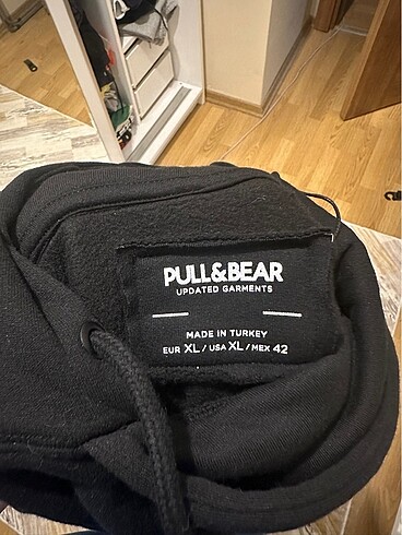 xl Beden Pullbear baskılı etiketli sweatshirt