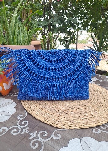 Beden El örgüsü clutch çanta
