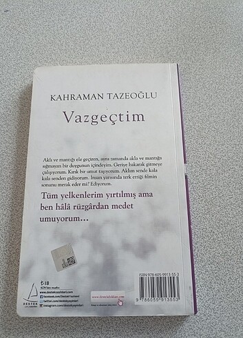  Vazgeçtim Roman 