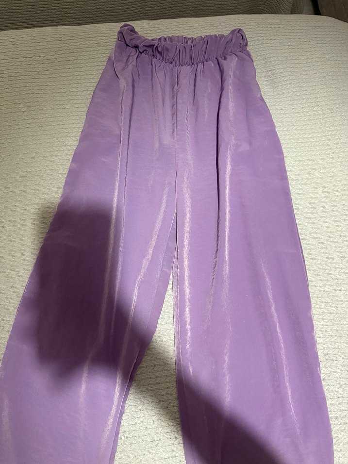 Yüksel bel mor salaş pantolon - Görsel 2