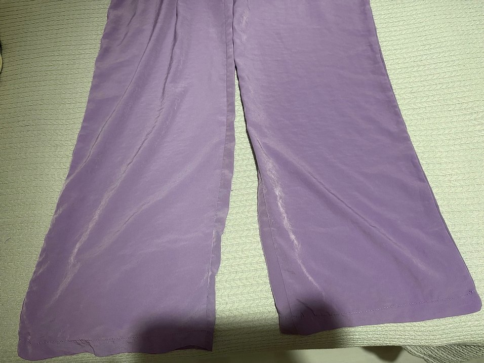 Yüksel bel mor salaş pantolon - Görsel 3