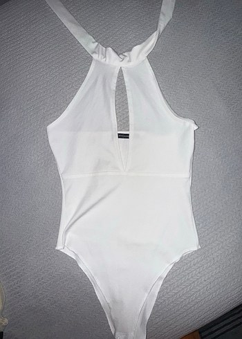 Diğer Beyaz boyundan bağlamalı bodysuit
