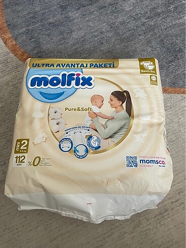 Molfix Pure&Soft 2 numara 112 adet bebek bezi