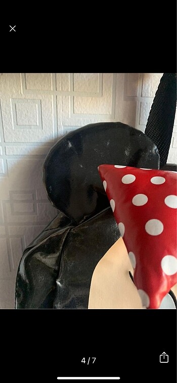  Beden siyah Renk Minnie mouse sırt çanta