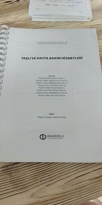 Anadolu üniversitesi yaşlı ve hasta bakım hizmetleri