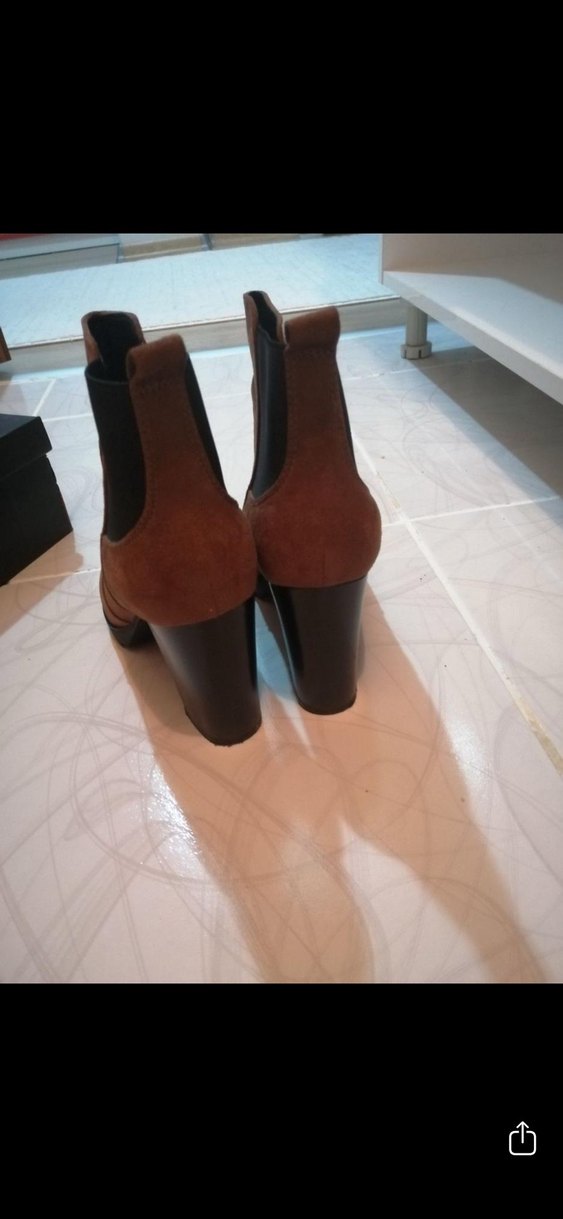 Kahverengi Süet Kadın Bot - Görsel 3