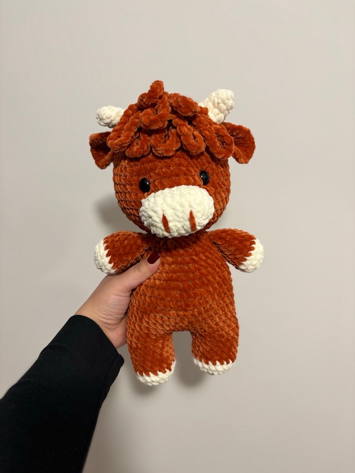 Amigurumi İnek Öküz Peluş Oyuncak - Görsel 4