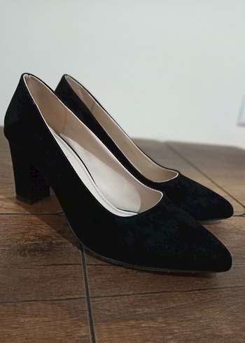 Siyah Klasik Kadın Stiletto Topuklu Ayakkabı - Görsel 2