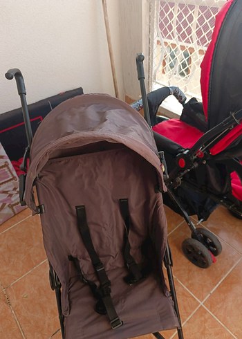 Kahverengi ve Gri Bebek Arabası - Görsel 3