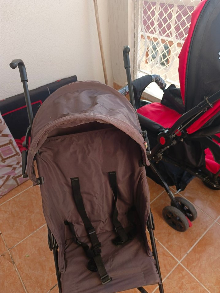 Kahverengi ve Gri Bebek Arabası - Görsel 3