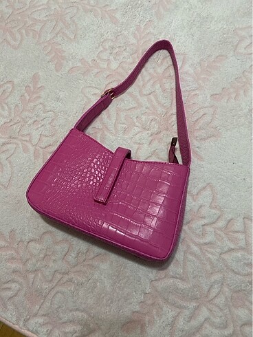 Miniso pembe miniso kol çantası