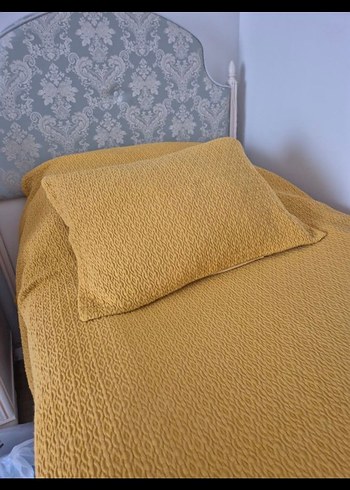 Sarı Dokulu Yatak Örtüsü - Görsel 7