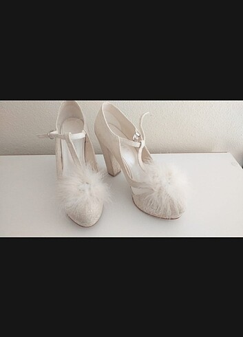 39 Beden beyaz Renk Kadın topuklu ayakkabı 