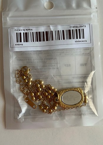 Diğer Uzun Zincir Detaylı Gold 14K Altın Kaplama Kadın Kolye