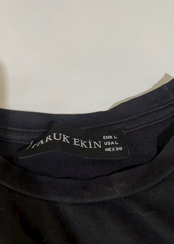 Siyah Kısa Kollu Baskılı Kadın Tişört - Görsel 2