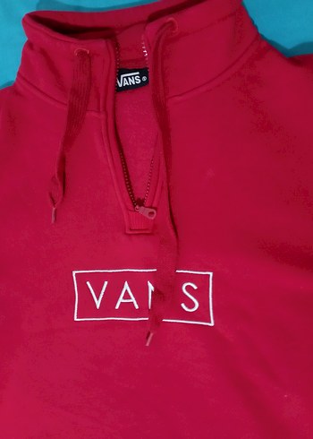 Vans Vans Kadın Kırmızı Yarım Fermuarlı Sweatshirt
