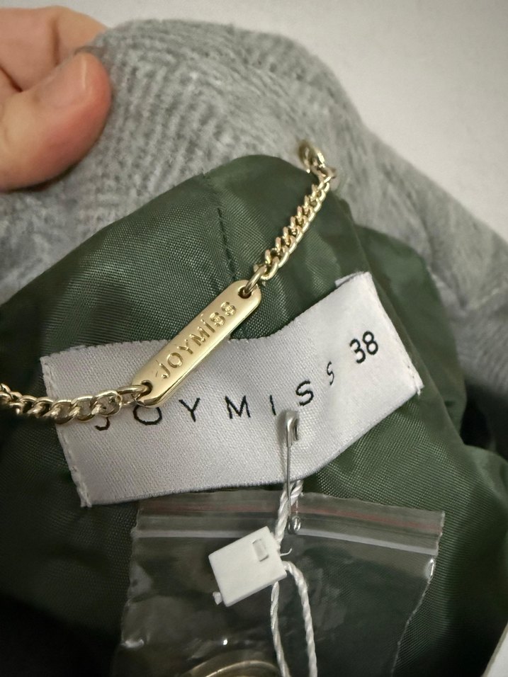 Gri Uzun Çift Düğmeli Kaban - Görsel 4