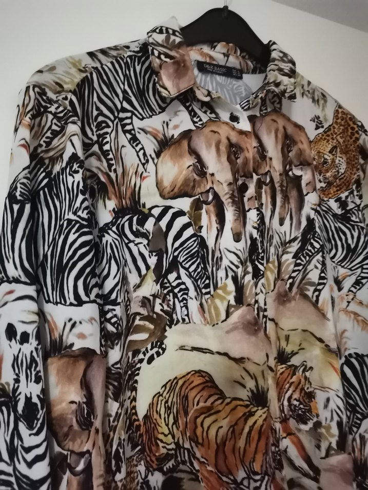 Bohem Çok Renkli Desenli Kadın Gömlek - Görsel 2