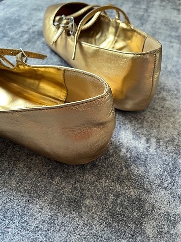 41 Beden altın Renk Zara 41 numara gold babet