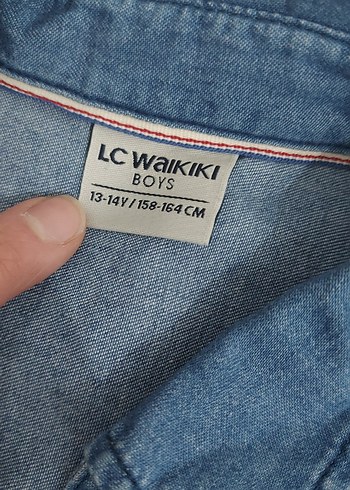 LC Waikiki Kadın Mavi Denim Gömlek Midi Boy
