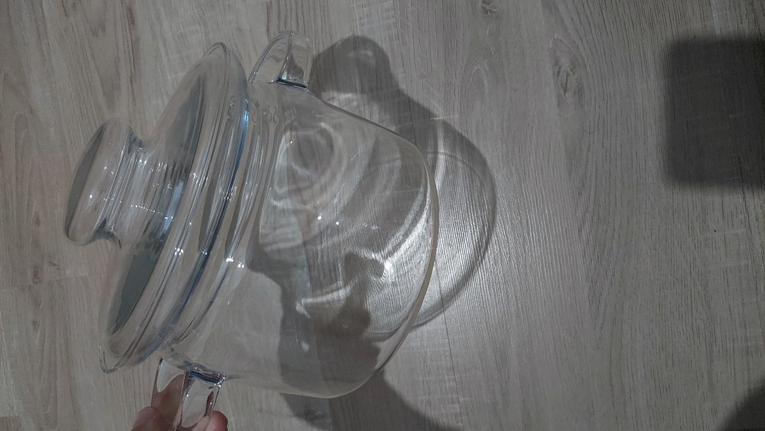 Şeffaf Cam Kulplu Kapaklı Tencere - Görsel 2