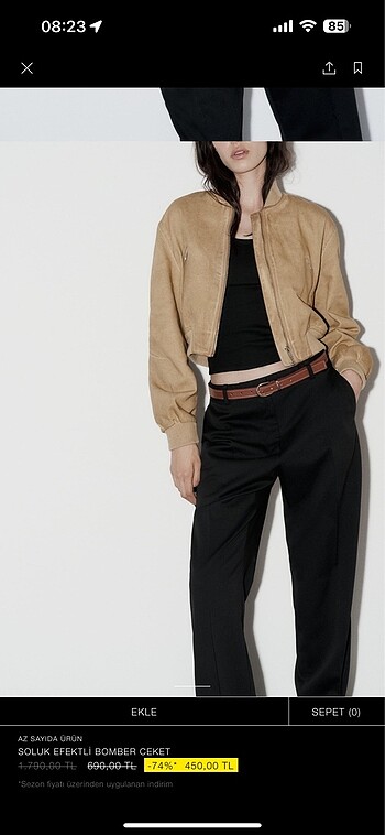 xs Beden Bomber ceket