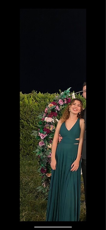 s Beden Yeşil abiye elbise