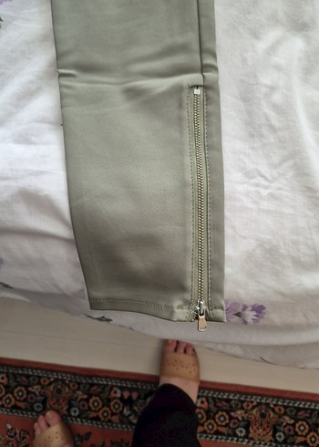 36 Beden Gri Kadın Regular Fit Kumaş Pantolon