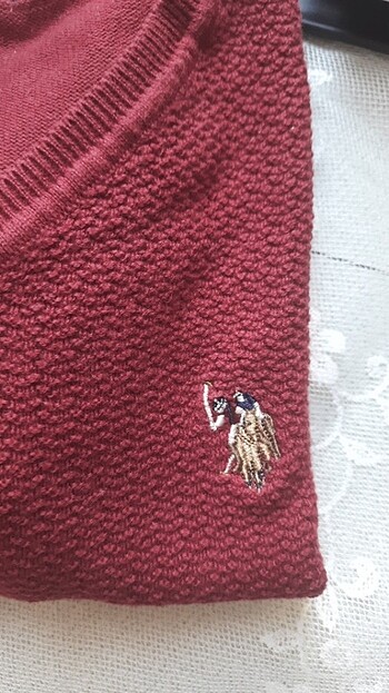 11-12 Yaş Beden bordo Renk US polo Bordo kazak