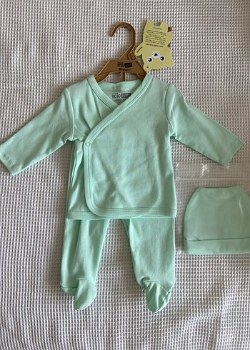 HelloBaby Pastel Yeşil Bebek Takımı, Uzun Kollu, Yumuşak Kumaş