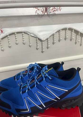 Mavi Erkek Spor Ayakkabı Velcro Bağcıklı