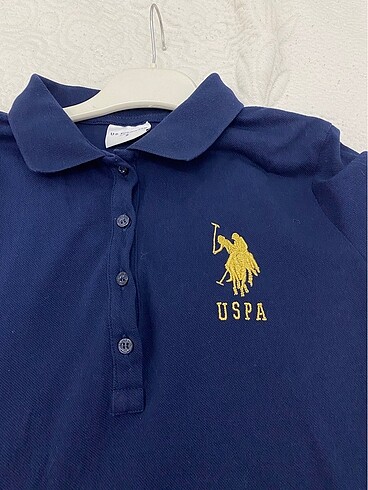 s Beden Orijinal Us Polo Lacivert-Gold Elbise
