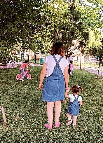 Anne kız kombin salopet elbise 