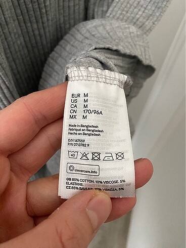 38 Beden gri Renk H&M ribanalı günlük elbise