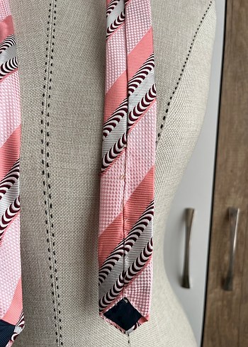 C.C.S Desenli Pembe Kravat - Görsel 5