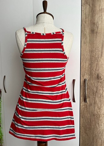 Çizgili Kırmızı Grunge Bluz - Görsel 4