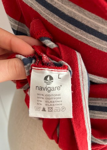 Çizgili Kırmızı Grunge Bluz - Görsel 6