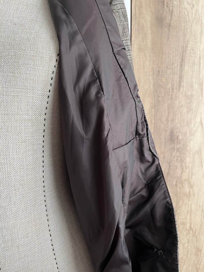 Ekoseli %37 Yün Blazer Ceket - Görsel 4