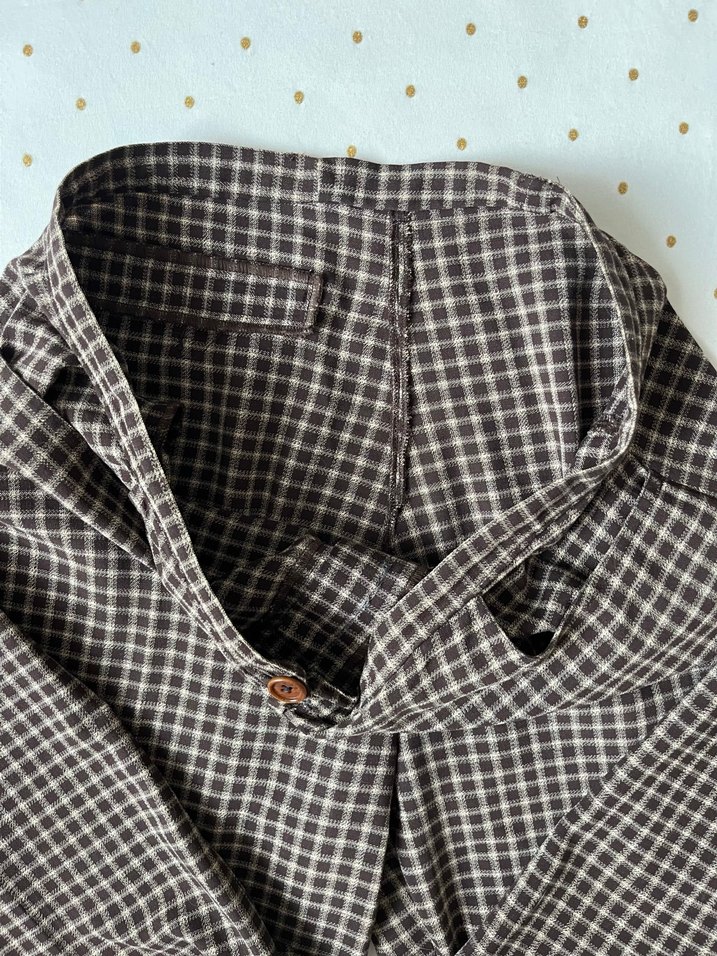 Ekoseli Desenli Kahverengi Pantolon - Görsel 5