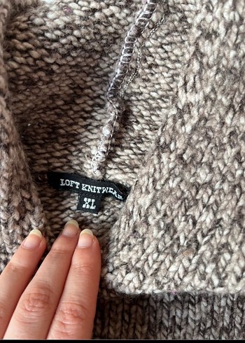 Kapüşonlu Vizon %48 Yün Kazak - Görsel 2