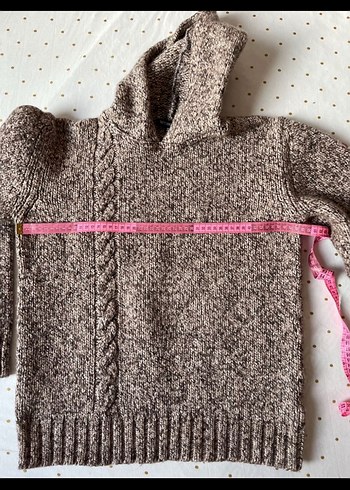 Kapüşonlu Vizon %48 Yün Kazak - Görsel 4