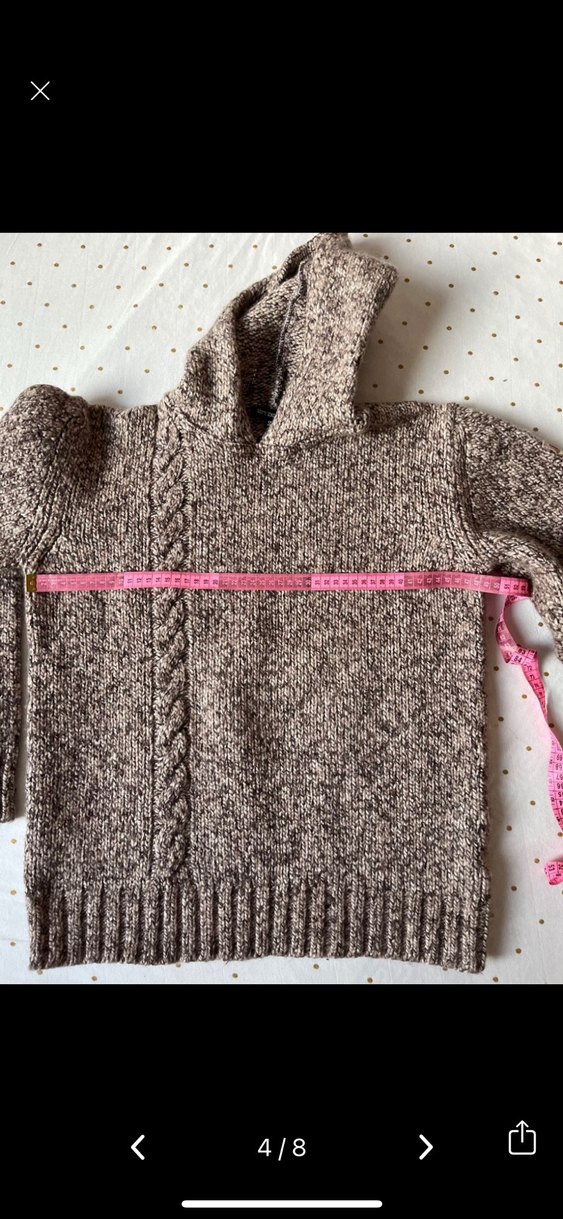 Kapüşonlu Vizon %48 Yün Kazak - Görsel 4